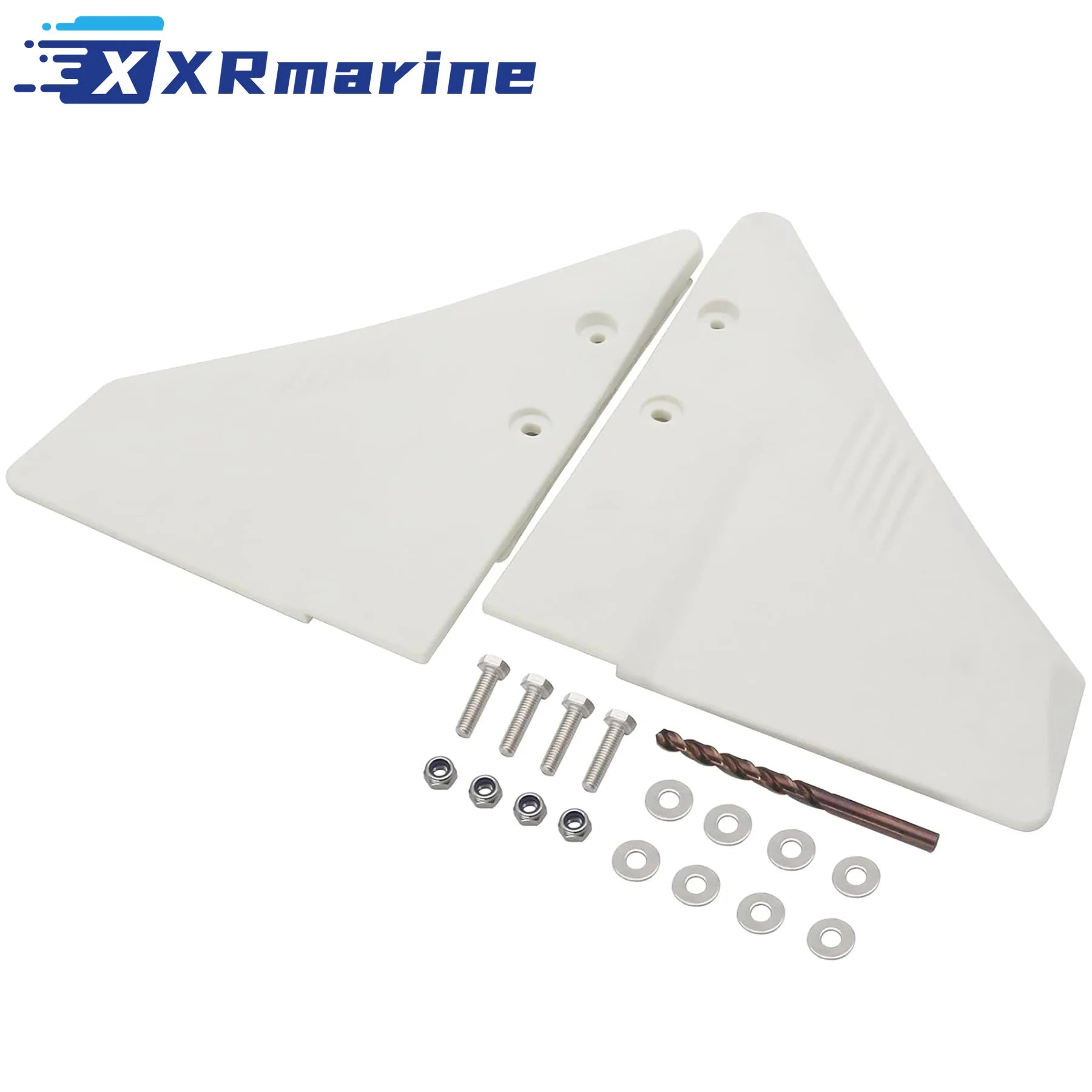 Universal White Boat Motor Hydrofoil Stabilizer For Marine Outboard Drive 5 to 150 HP and Stern Drive Motors
