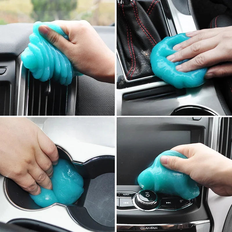 Car Cleaner Gel Dust Cleaning Slime for Dashboard Air Vents & Keyboard 1/2pcs of Reusable Multifunctional Goo