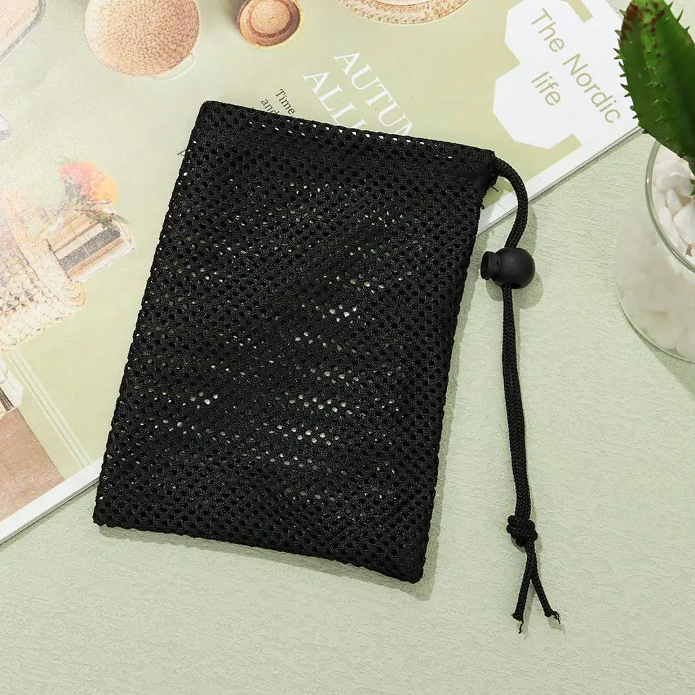 Multi Purpose Home Travel Outdoor Activity Pouch Laundry Bag Durable Nylon Mesh Drawstring Storage Pouch Bag