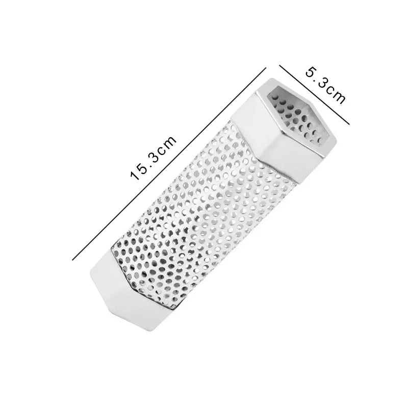 BBQ Stainless Steel Perforated Mesh Smoker Tube Filter Gadget Hot Cold Smoking  BBQ Smoked Spice Tube