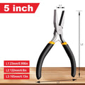 5-inch Mini Flat Nose Pliers - High Carbon Steel with Coated Handle, for Electrical Repair, Home DIY , Gripping in Tight Spaces