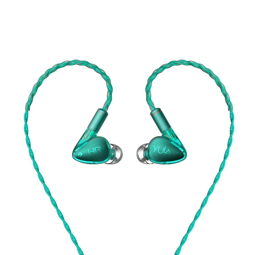 HiBy YULA 10mm Dynamic HiFi Earphones PEEK Diaphragm Dual Magnetic Core Dual Acoustic Chamber Aluminum Alloy CNC 224 OFC Wires