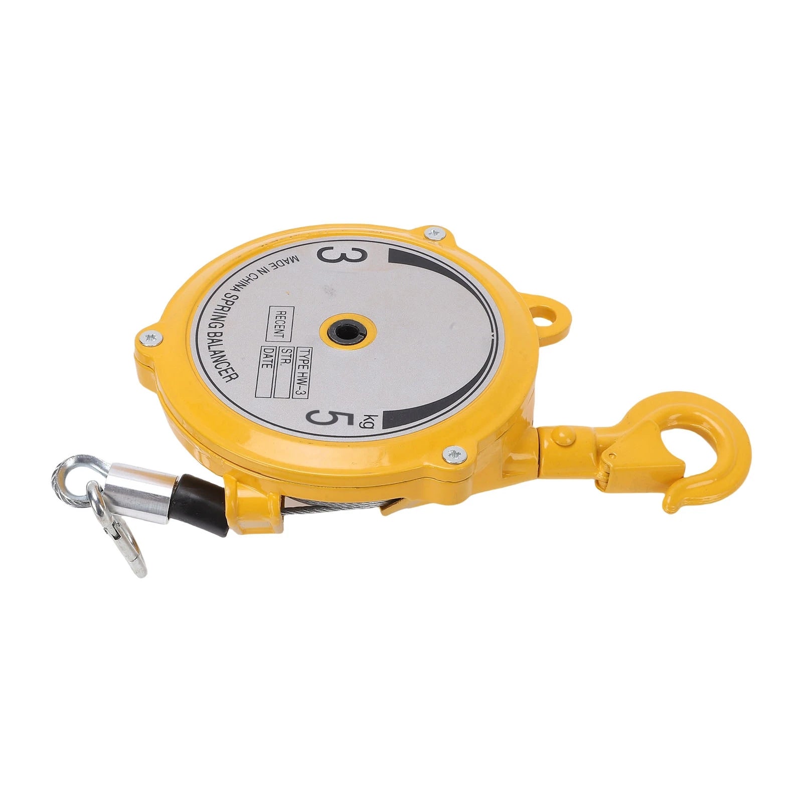 Spring Balancer 3-5kg Load Bearing Self Locking Retractable Tool Holder with 1.9m Wire Rope and Hook