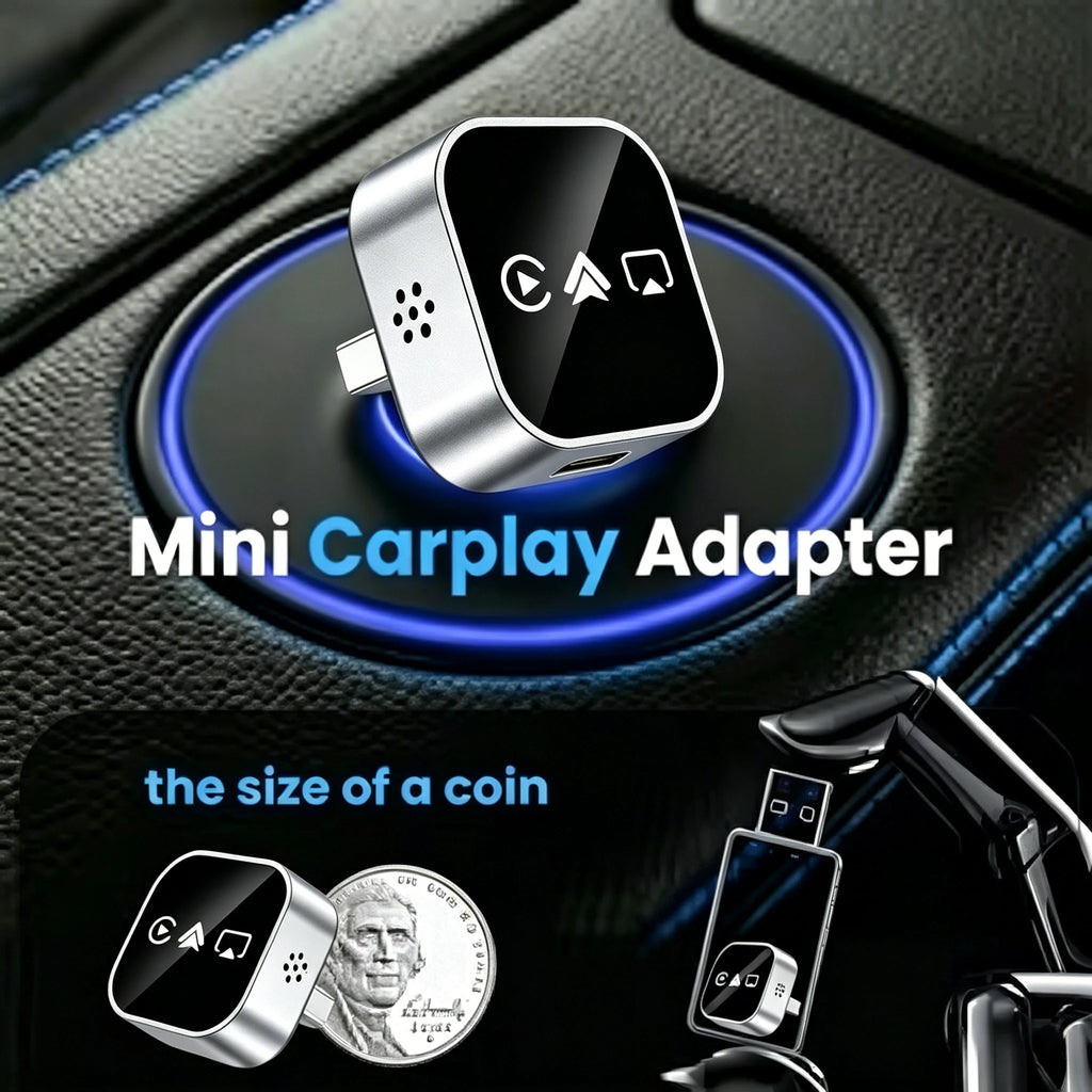 4-in-1 Wireless Carplay Adapter Android Auto Connect Airplay Mirror Link Screen Plug and Play Bluetooth for Apple and Android