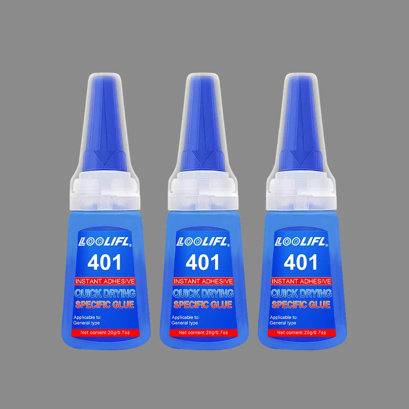 20ML Super Strong Transparent 401 Glue, Instant Drying, Applicable to Multi-Functional Glue for Metals, Plastics and Accessories