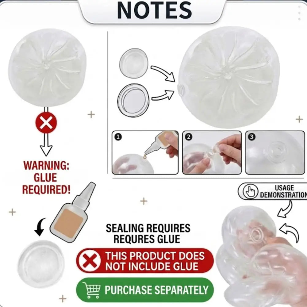 1/5Pcs DIY Hollow Steamed Bun Squishy Shell Clear Crystal Skin Squeeze Toy Component, Reusable Empty Food Toy Cover for Handmade