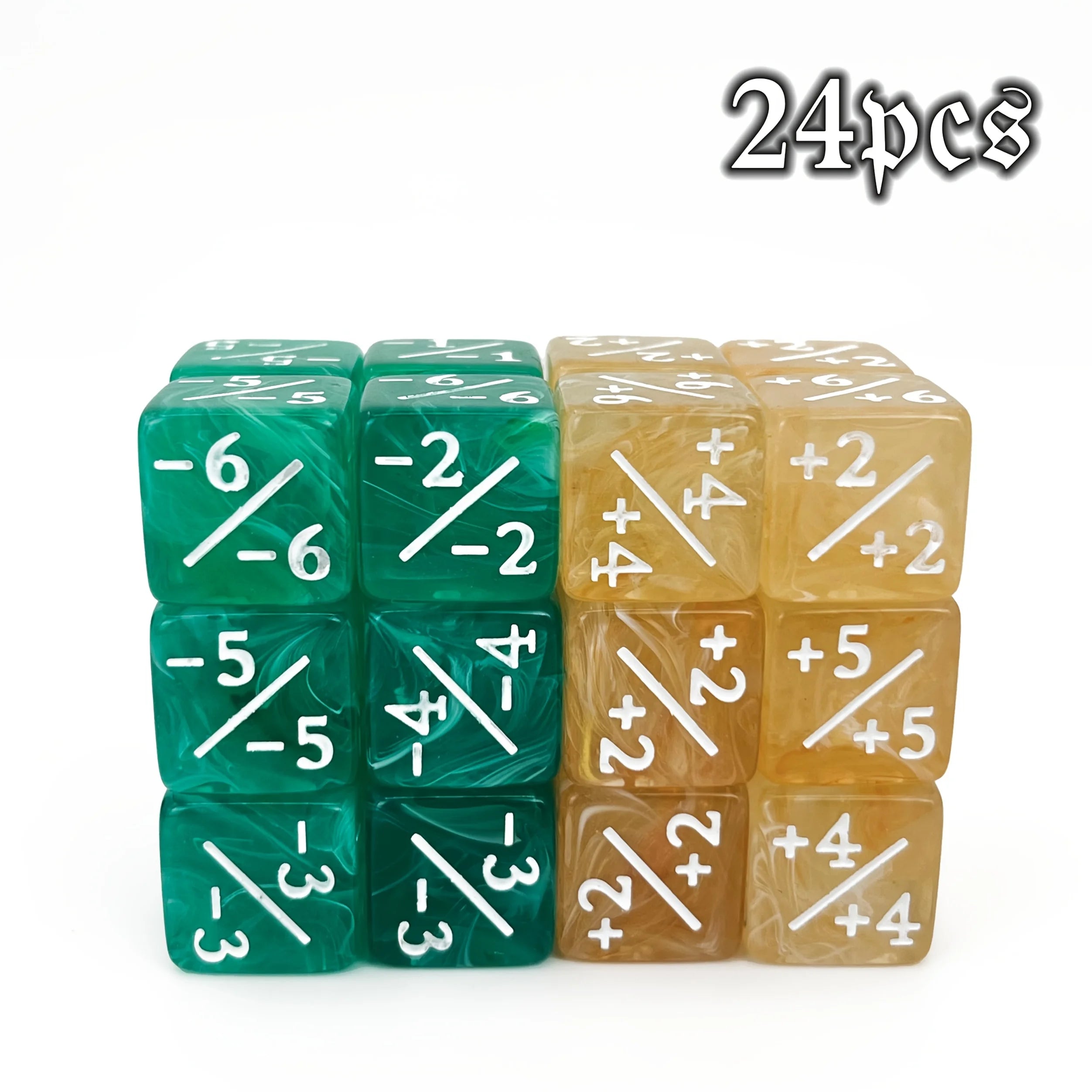 24 Pcs MTG Dice Counter  Life Tokens Negative Plus One Dice Set for MTG, TCG, Card Game Accessories