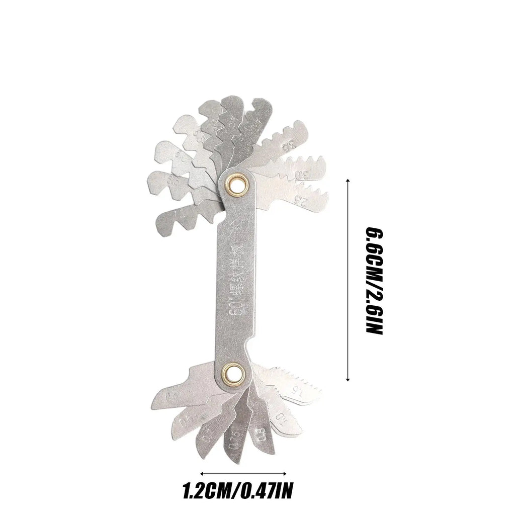 20 Teeth 60 Degree Imperial Thread Ring Gauges Metric Inch Center Measurement Gear Tooth Screw Pitch Gauges Measuring Tools