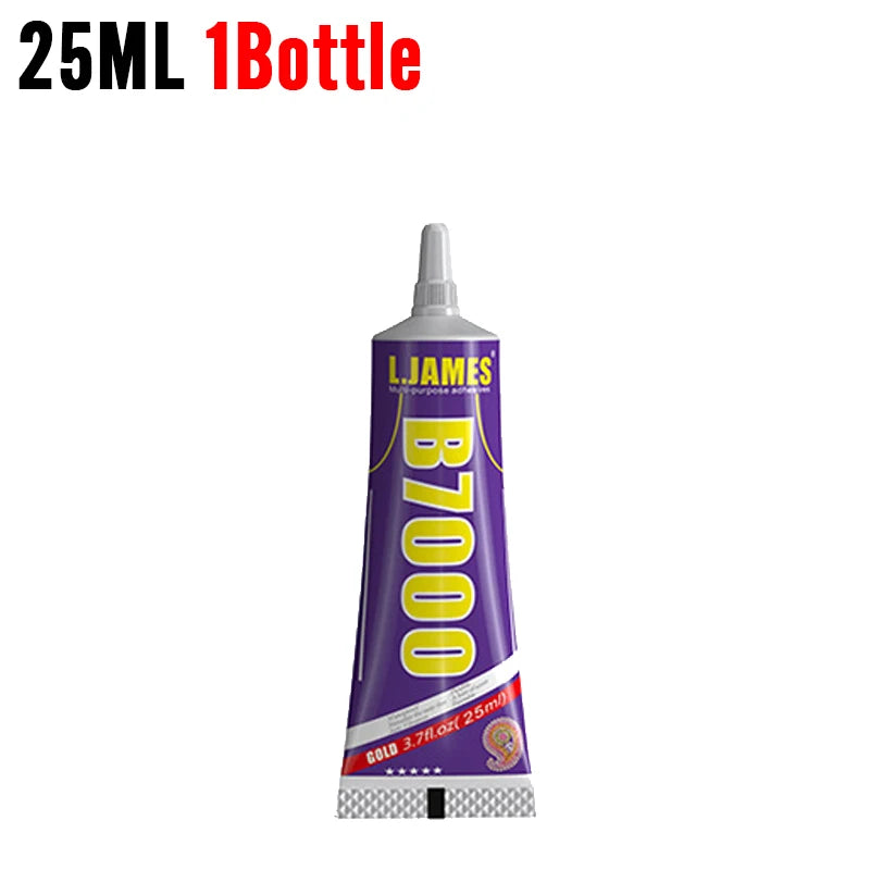 T7000 Black Soft Adhesive Universal Glue for Computer Cell Phone Touch Screen Repair Anti-Vibration Frame 15/50/110ML T-7000