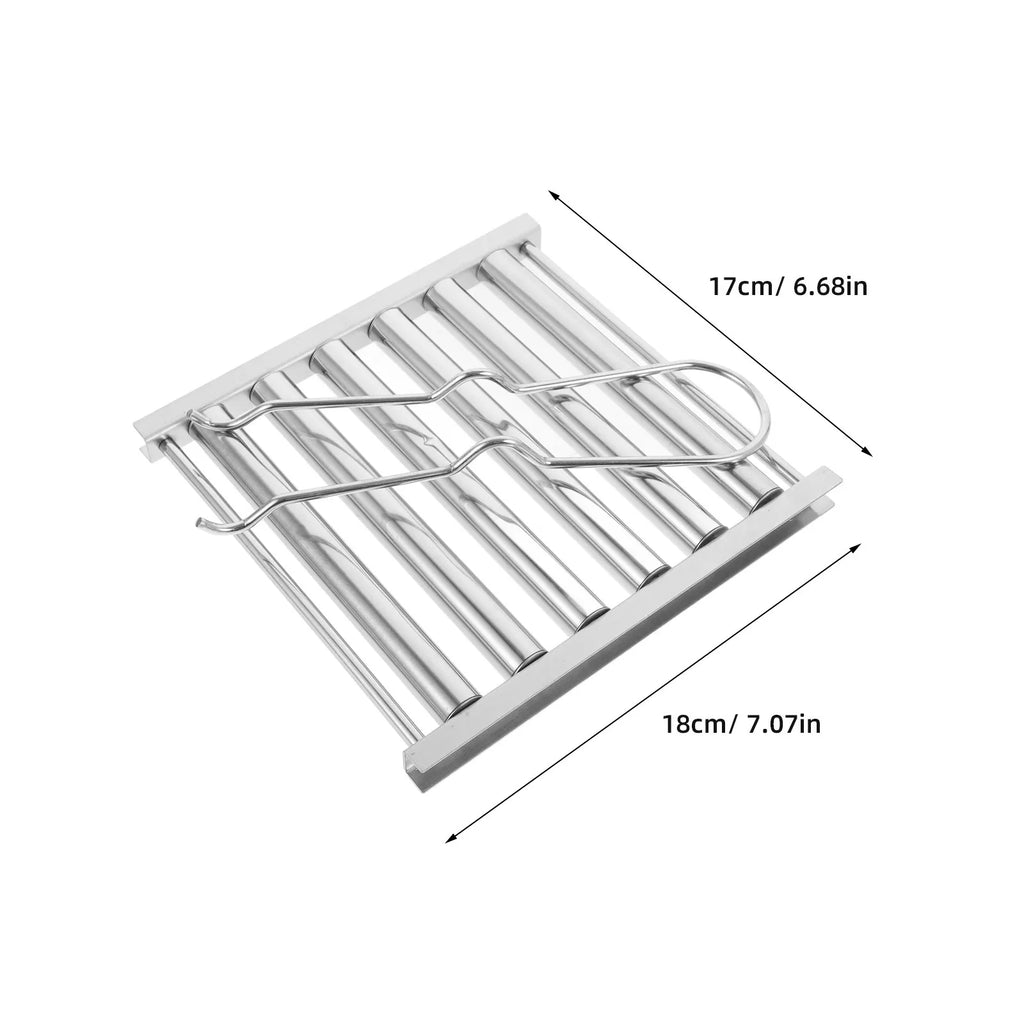 1Set Stainless Steel Hotdog Sausage Roller Grilling Rack Portable Barbecue Grill Picnic Camping Outdoor Bbq Stand Foldable