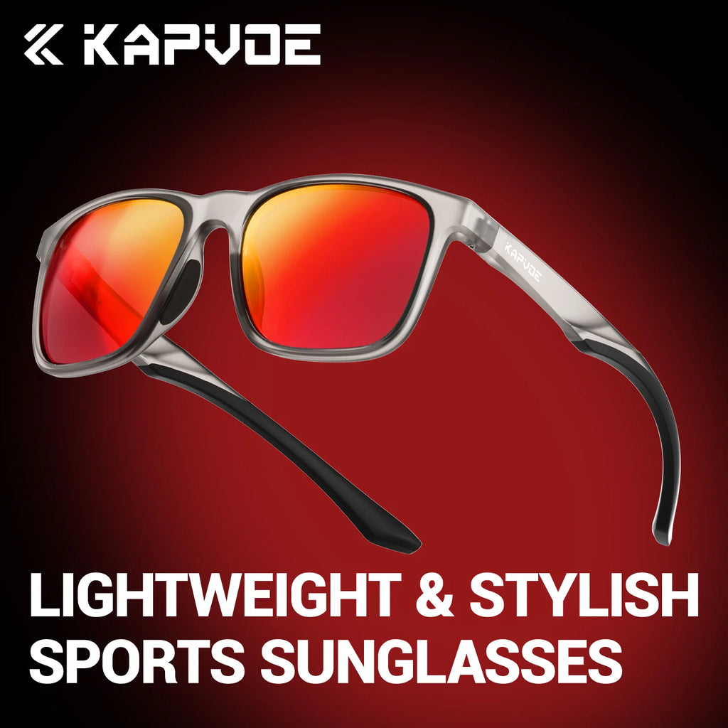 KAPVOE HD UV400 Polarized Sports Sunglasses Outdoor Sun Protection Eyewear Cycling Fishing Driving and Casual Stylish Sunglasses