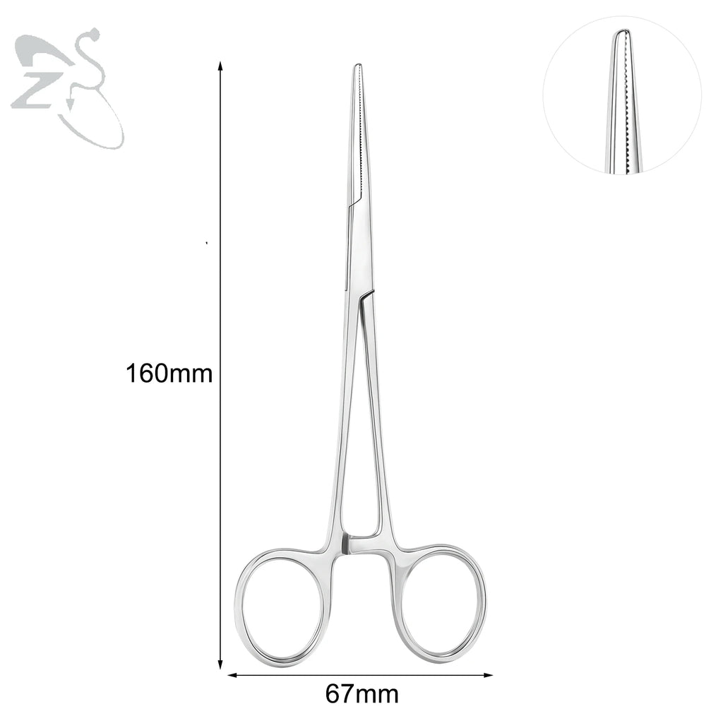 ZS 1PC Stainless Steel Piercing Clamp Slotted Locking Forcep Opening Piercing Plier Tool for Ear Lip Belly Navel Tongue Piercing