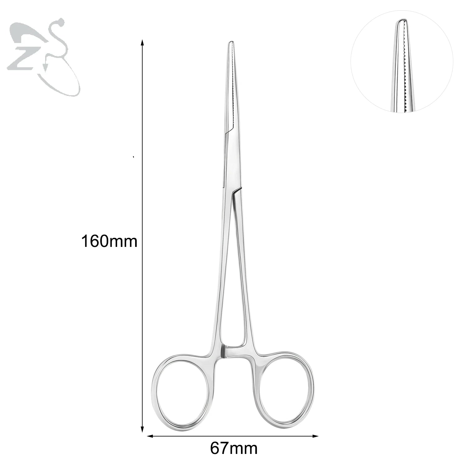 ZS 1PC Stainless Steel Piercing Clamp Slotted Locking Forcep Opening Piercing Plier Tool for Ear Lip Belly Navel Tongue Piercing