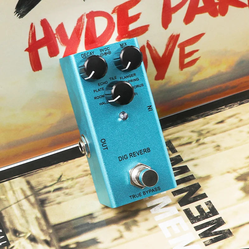 Digital Reverb Pedal Electric Guitar Single Effect Reverb Pedal 9 Modes Room Hall Chorus Spring Plate Flanger Eaho True Bypass