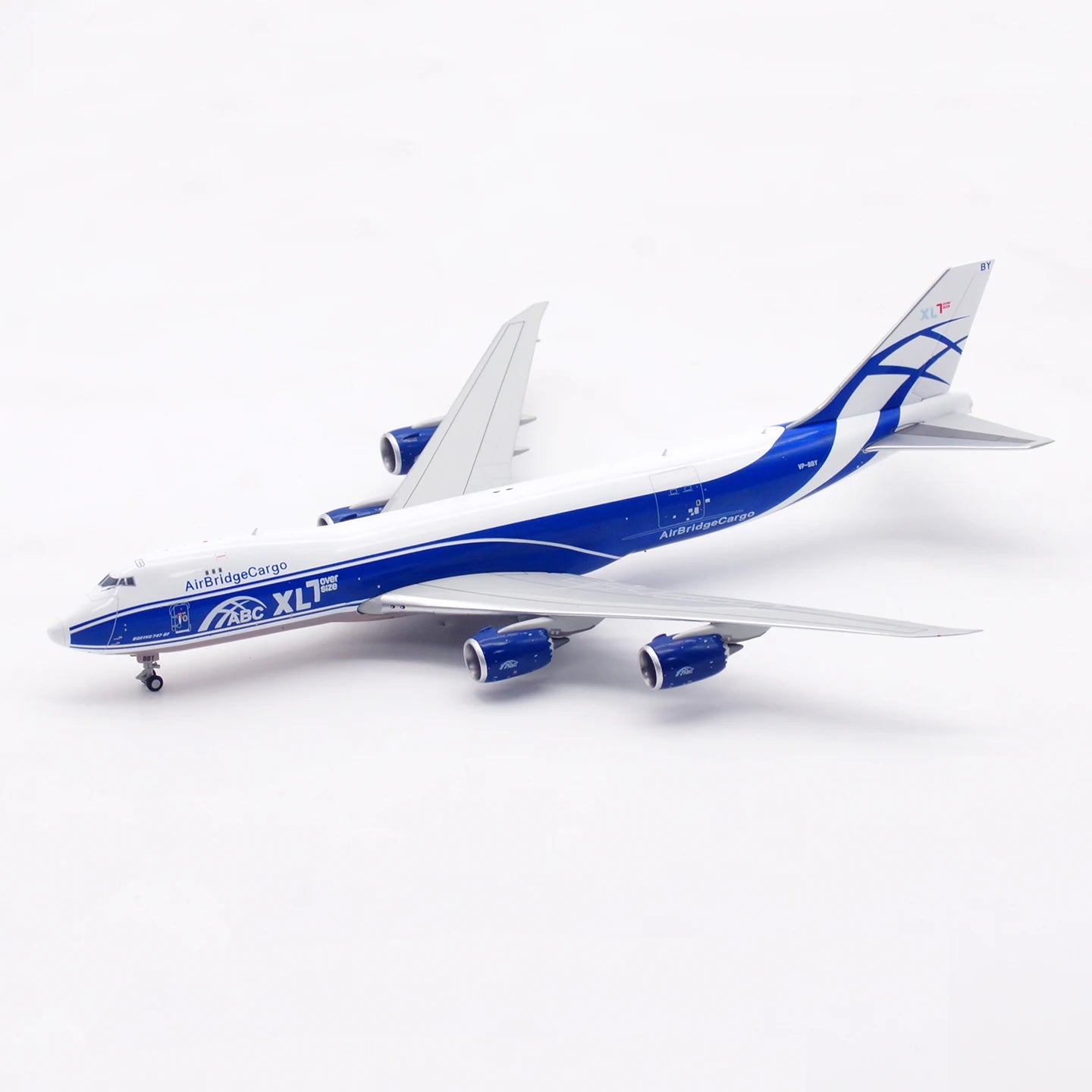 B632602 Alloy Collectible Plane Gift HX Models 1:400 Air Bridge Cargo Boeing B747-8F Diecast Aircraft Jet Model VP-BBY