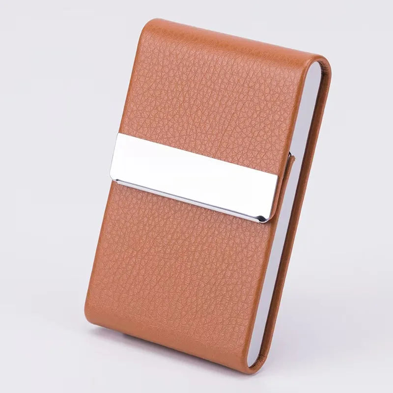 Slim 7 Slot Cigarette Case for Women I Automatic Pop-Up Mini Leather Holder l Shockproof Metal Core & Pastel Colors Gift Box