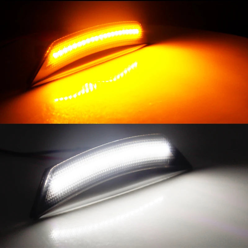 iJDM Amber Yellow 12V Front Side Marker LED Lights For 2021-2022 Chevy Trailblazer Front Bumper Turn Signal Lamp,White