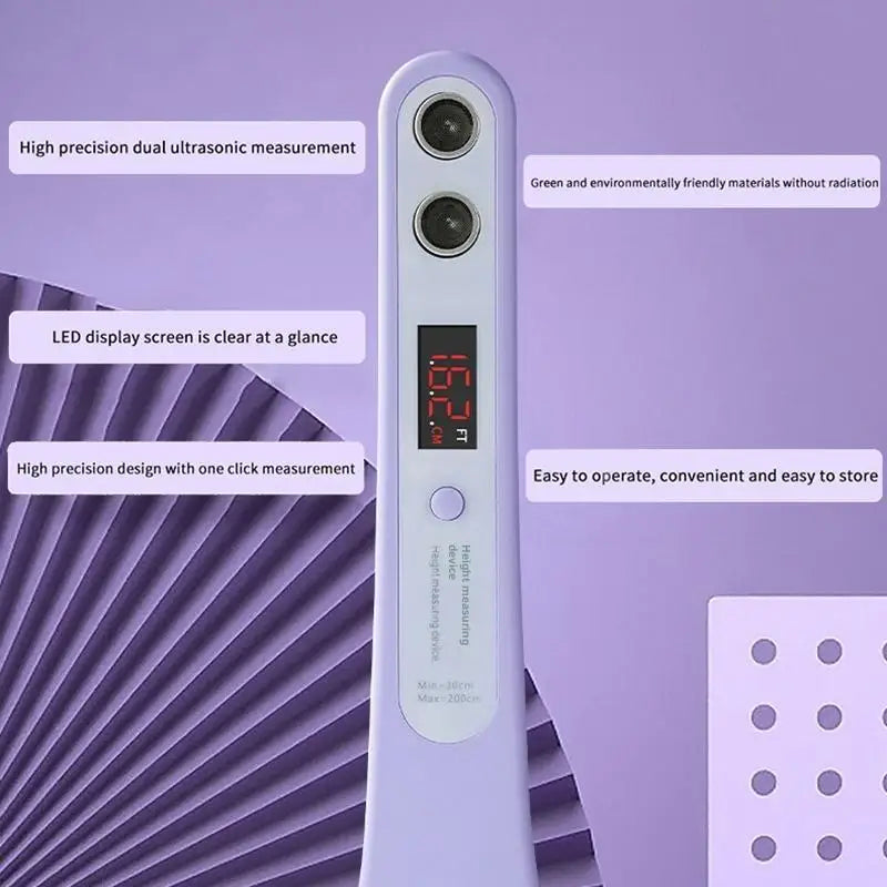 Portable Digital Ultrasonic Height Meter High Precision Electronic Height Measuring Tool For Kids Household Use