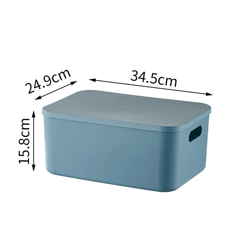 Colorful Plastic Organizers Storage Box With Lid For Toys Underwear Sock Jewelry Lipstick Container Stackable Baskets Bins