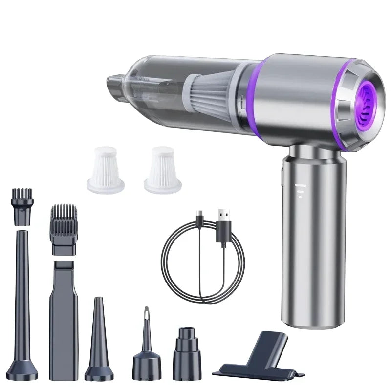 Brushless Motor Wireless Car Vacuum Cleaner High Power Handheld Portable Powerful Air Duster For Car Household Cleaning