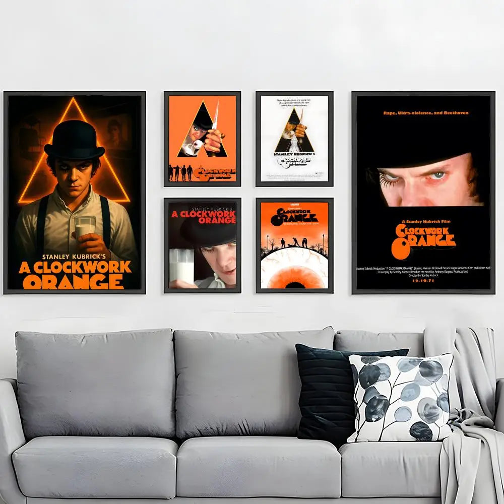 Classic Movie A Clockwork Orange Poster HD Waterproof Self-Adhesive Wall Art – Multi-Scene Use, Top Gift Pick