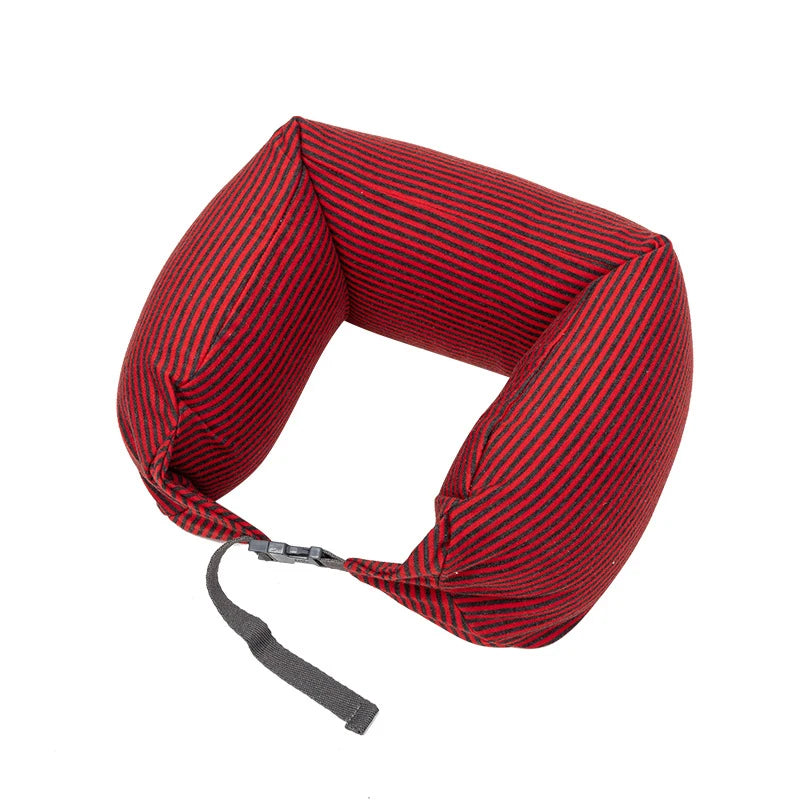 Neck Pillow Neck Support Breathable Stuffable U-shaped Pillow With Hidden Zipper Adjustable Drawstring Neck Pillow For Travel