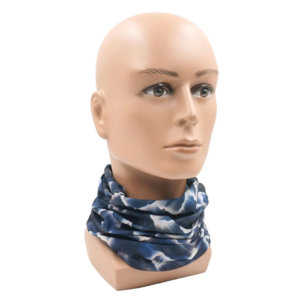 Seamless Geometric Tartan Bandana Hiking Headband for Women Men Striped Cycling Biking Tube Neck Gaiter Running Face Cover Snood