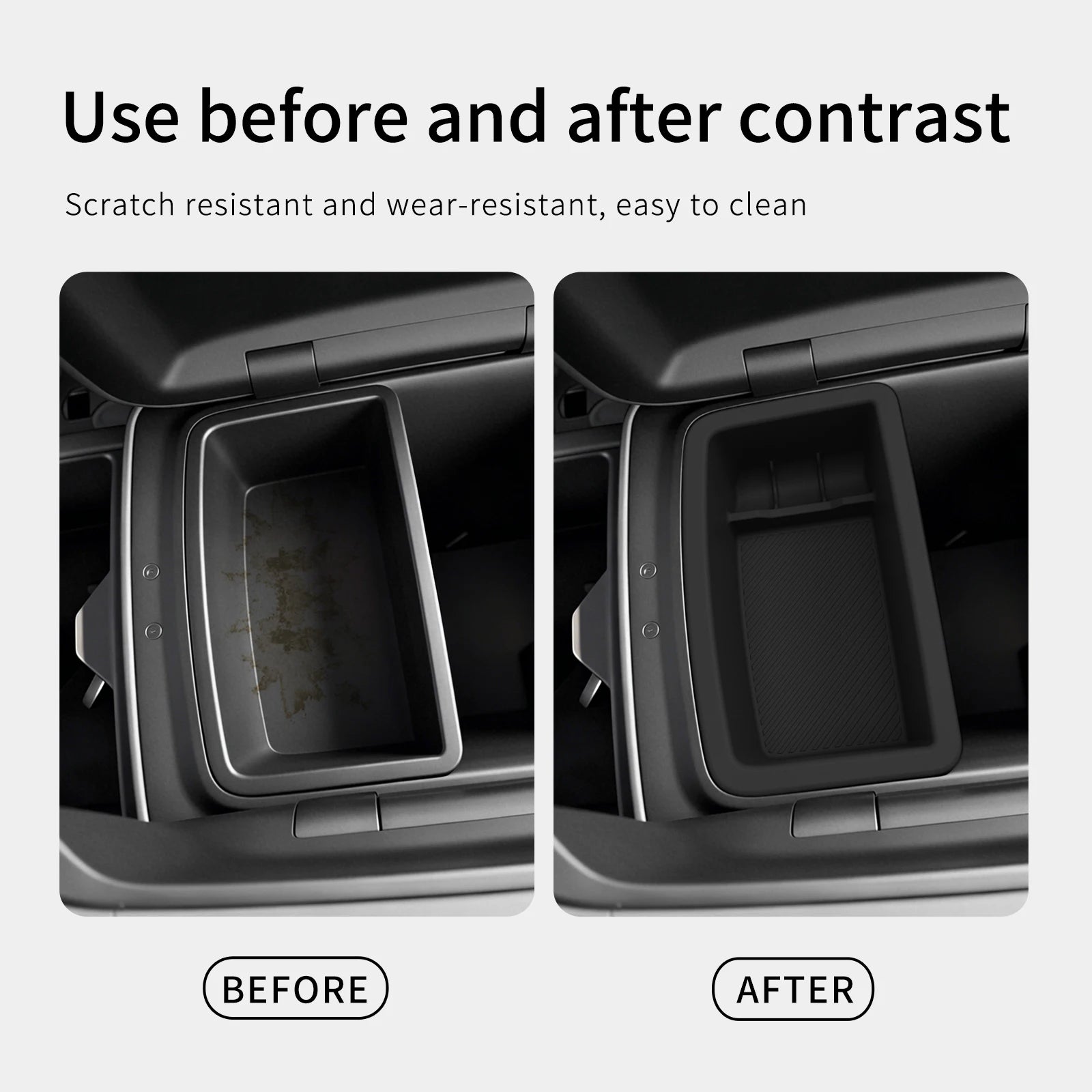 LUCKEASY for Kia Telluride 2027 Base Trim Car Storage Box Accessories Center Console Armrest Box Inner Liner Hanging Storage Box
