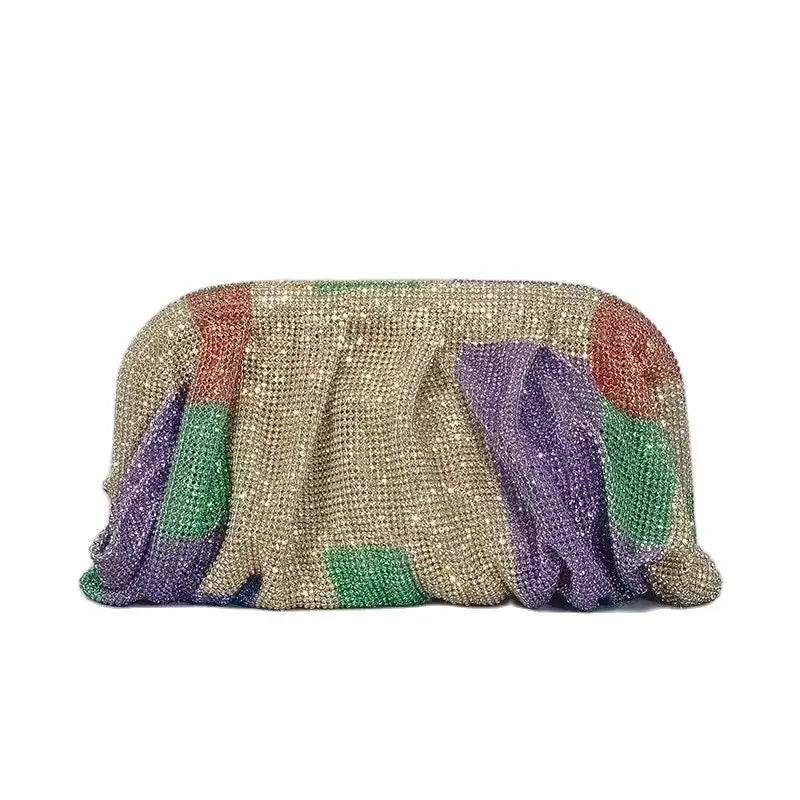 Wedding Party Clutch Purse Glitter Shiny Rhinestone Diamond Evening Bag Luxury Designer Women's Handbag Shoulder Crossbody Bag