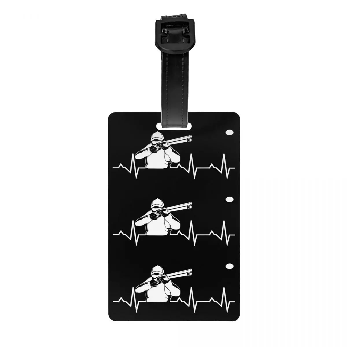 Custom Rock Guitar Heartbeat Luggage Tag With Name Card Music Singer Privacy Cover ID Label for Travel Bag Suitcase