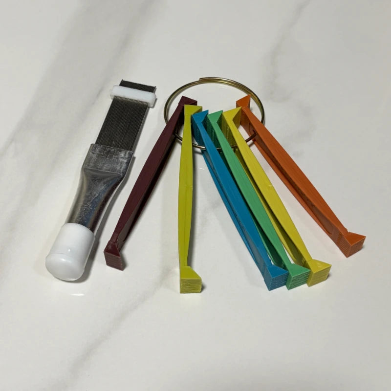 Air Conditioner Fin Comb FCR6 Tool Kit AC Evaporator Condenser Radiator Straightener Repair & Clean Brush