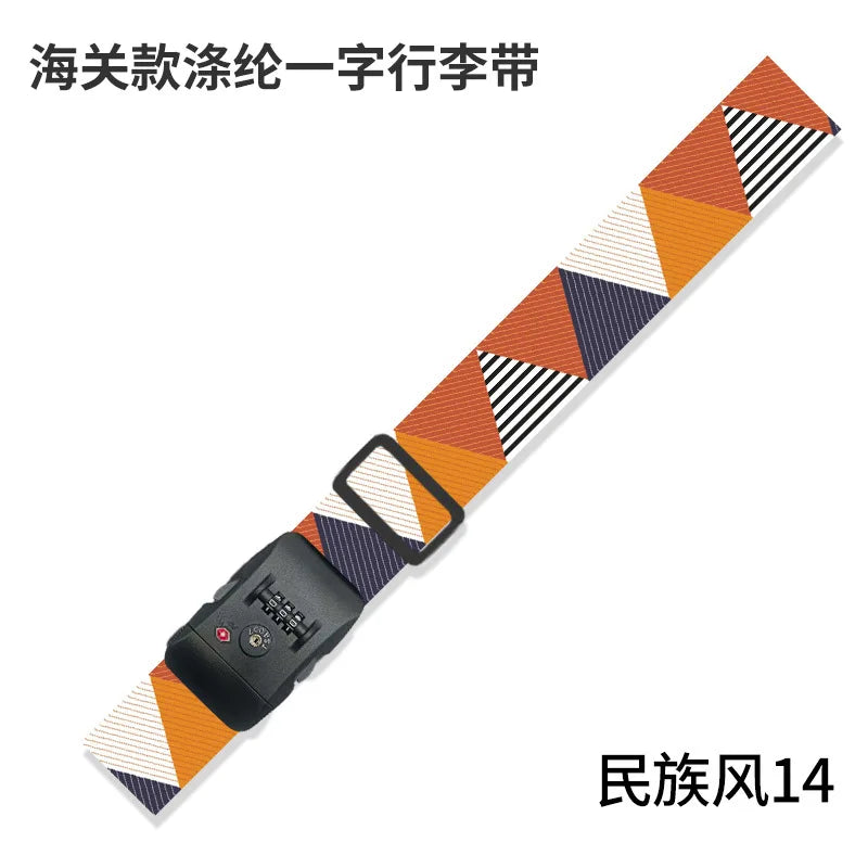 Luggage Straps for 22-28 inch Suitcases TSA Approved Combination Lock Adjustable Suitcase Packing Belt Abroad Binding Straps