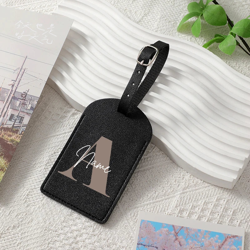 A-Z Initial Personalized Name Luggage Tag 26 Letters Custom Name Luggage Boarding Tags Travel Id Identification Luggage Tag Gift