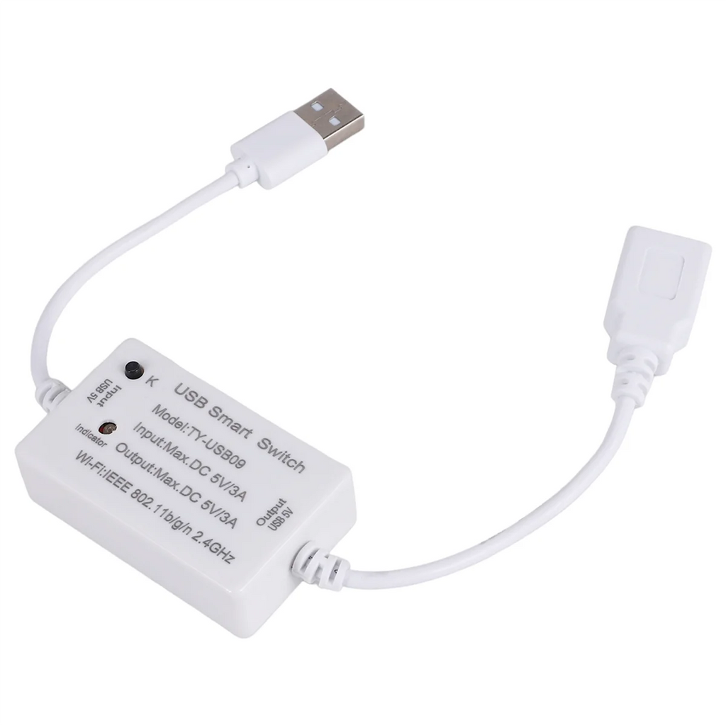 ABQR Tuya USB Smart Switch WIFI Controller Universal Breaker Timer Smart Life for USB Appliances for Home