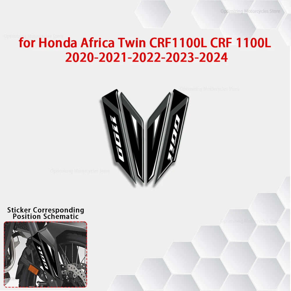 Motorcycle Paint Protection Accessories Knee 3D Gel Fuel Tank Sticker Decal for Honda Africa Twin CRF1100L CRF 1100 L 2020-2024