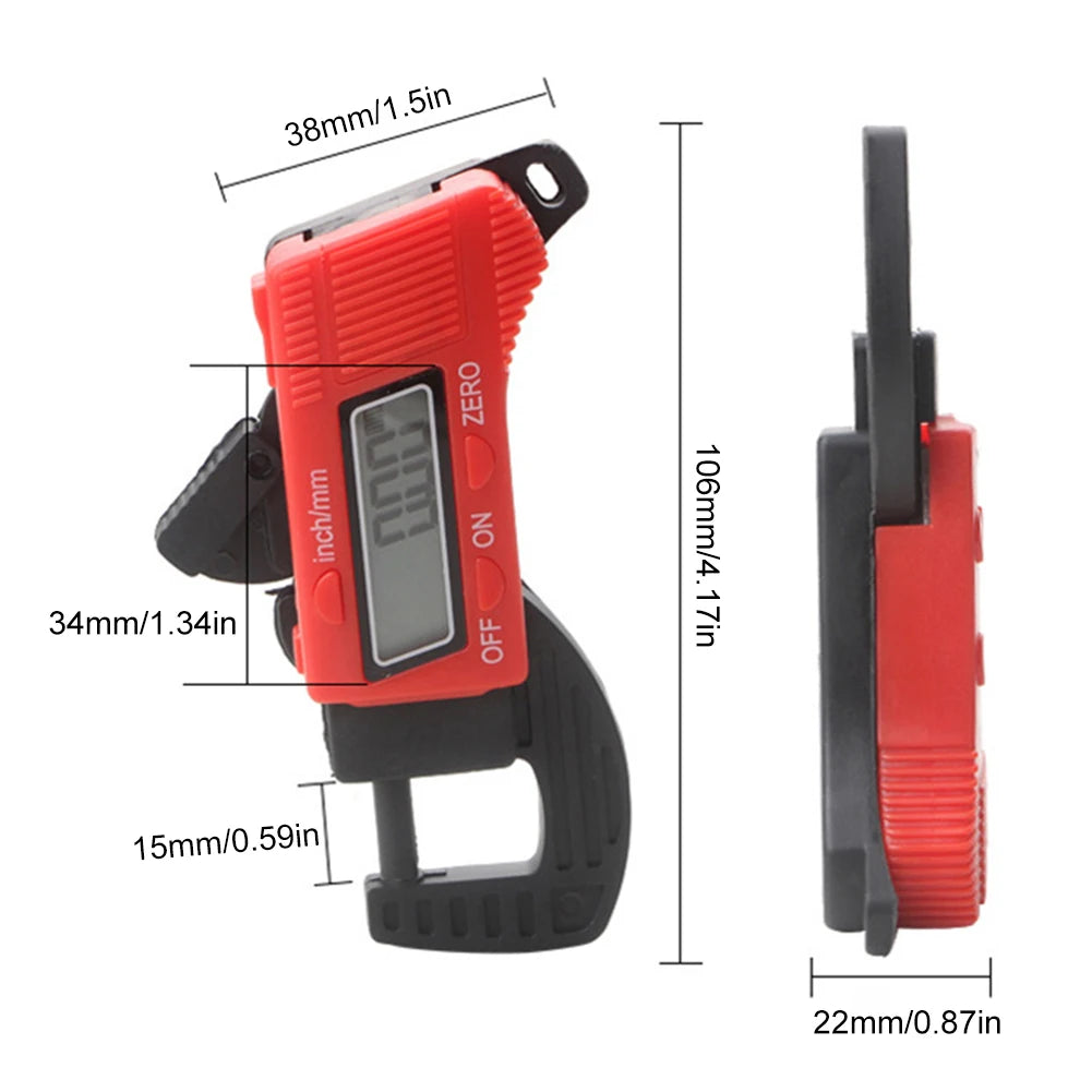 Digital Thickness Caliper 0-12.7mm Electronic Micrometer Large LCD Display Lightweight Jewel Pearl Diameter Measurement