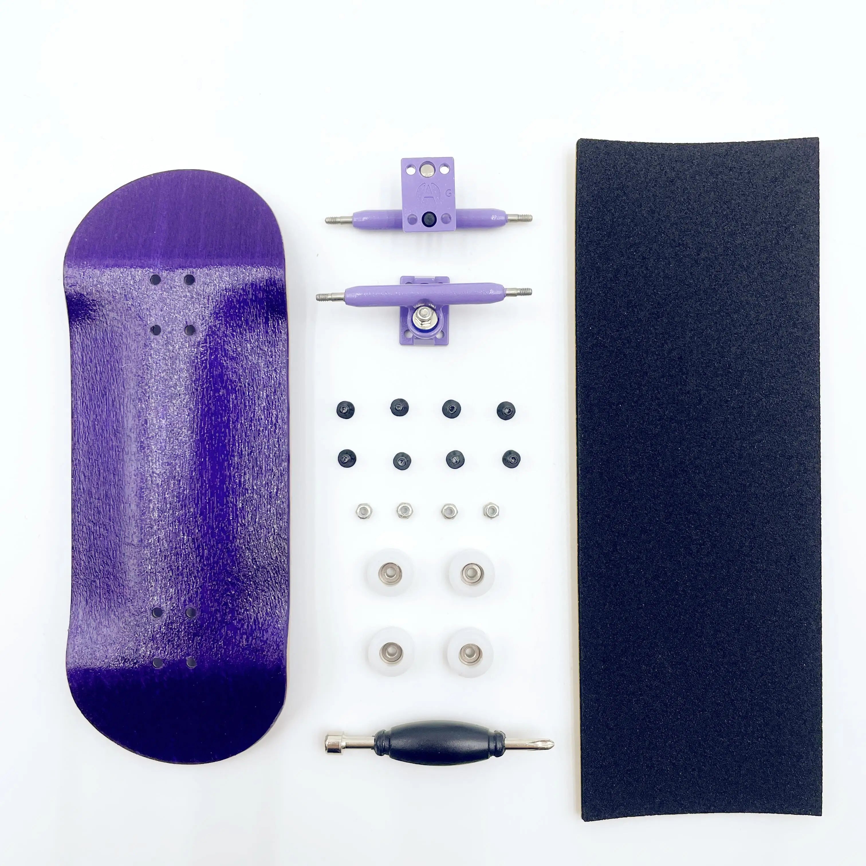 34mm Complete Fingerboard Handmade Deck Single Axle Truck CNC Bearing Wheels