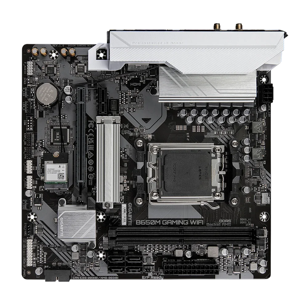 GIGABYTE New B650M GAMING WIFI Support for DDR5 6400 M.2 2.5GbE LAN  B650 Ryzen™ 7000 Series AMD Socket AM5