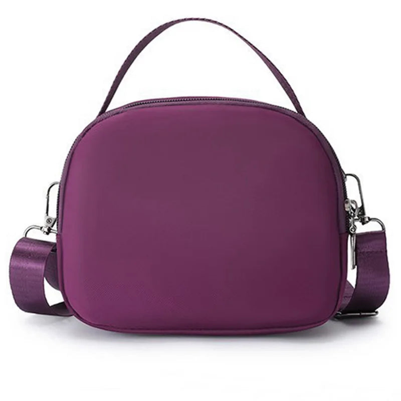 Casual Quilted Nylon Handbag - Versatile Crossbody Bag with Multi-Pockets, Detachable Strap Shoulder Bag for Women