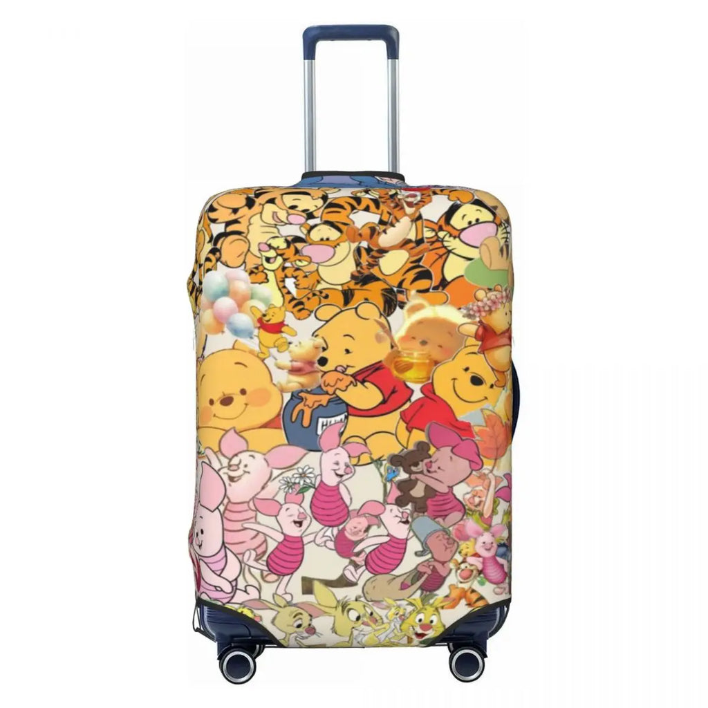 Custom W-Winnie Anime The Pooh Luggage Cover Fashion Suitcase Protector Covers Suit For 18-32 inch