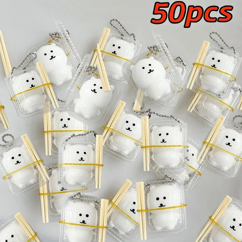 Lunch Box Squishy JOKE Bear Kawaii Squishy Toys Bag Cute KEY Pendant Pinching Squeezeing Decompression Toy Party Birthday Gifts