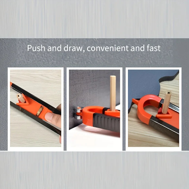 Precision Woodworking Tool Set with Locking Mechanism - Adjustable Irregular Curve and Contour Marking Ruler