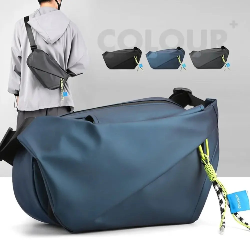 Fashion Nylon Shoulder Chest Bag Waterproof Large Capacity Messenger Bag Travel Bag Running