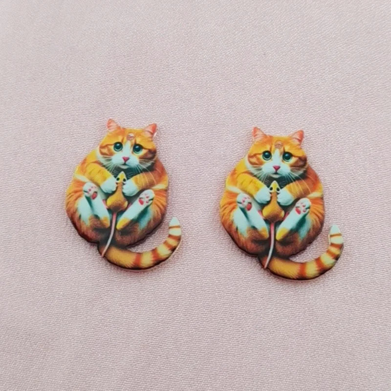 10pcs Acrylic Double sided Colorful Sunflower and Rose Pendant DIY Handmade Jewelry Pendant Accessories Material