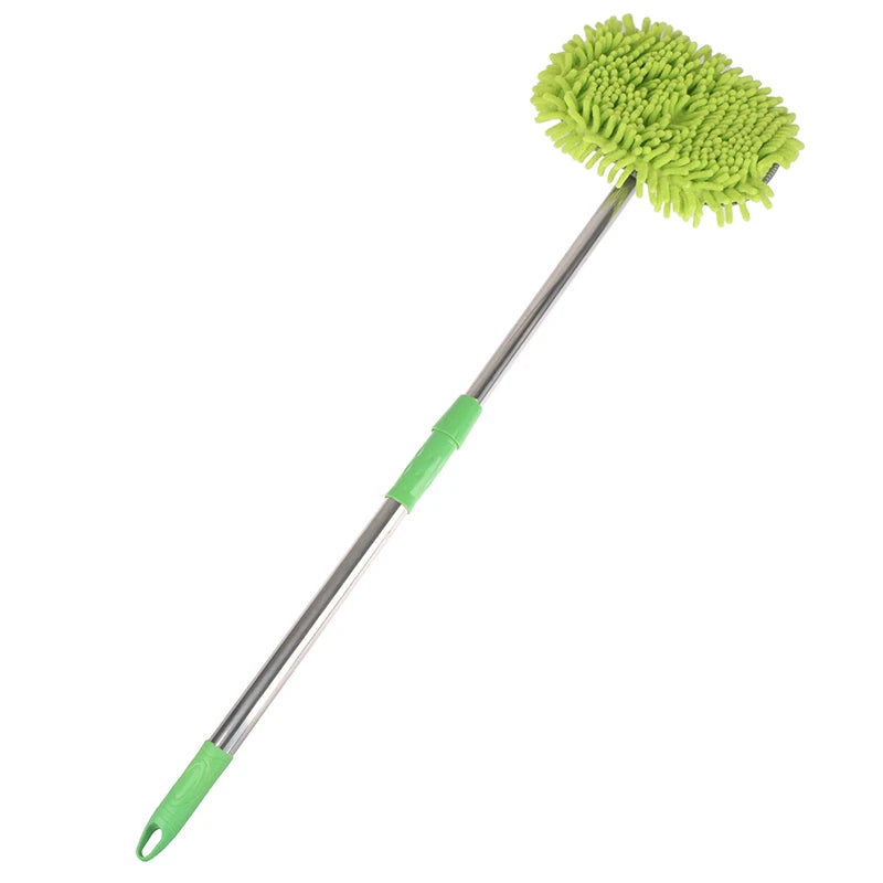 2 In 1 Car Cleaning Brush Car Wash Brush Telescoping Long Handle Cleaning Mop Broom Auto Accessories Adjustable Super Absorbent