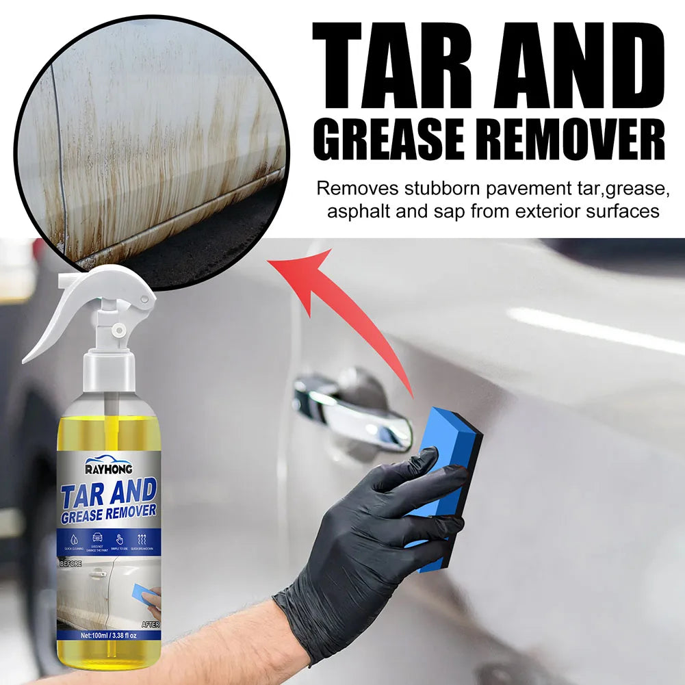 Car Oil Tar Grease Remover Solvent Based Formula Auto Car Cleaning Spray 100ml Kitchen Home Dilute Dirt for Wash Maintenance