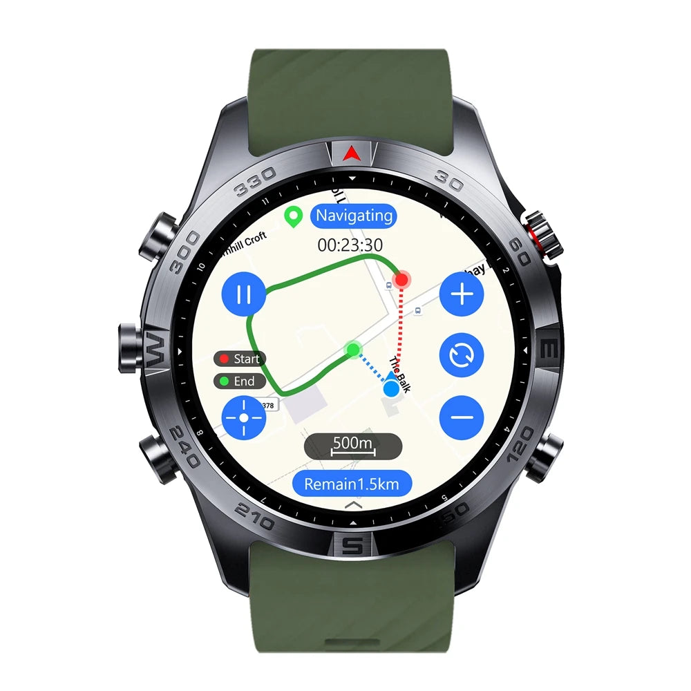SUNROAD GPS Sports Watch Outdoor Glonass Map Navigation Tracker Altimeter Compass Heart Rate Monitor 50M Waterproof Wristwatch