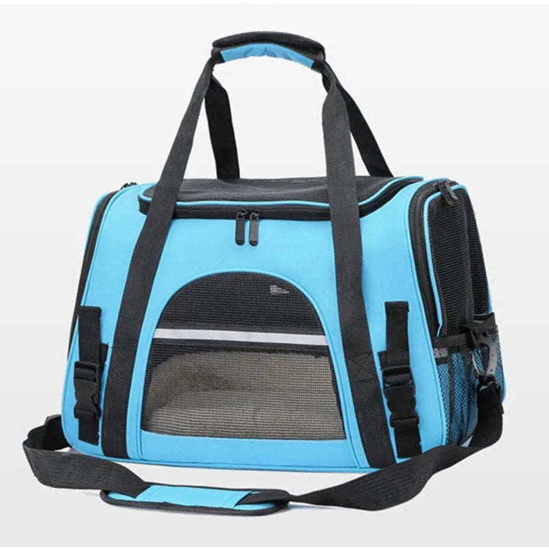 Pet Carrier Bag Foldable Small Dog Cat Carrying Out Bags Expansion Pet Travel Bag Mesh Breathable Expansion Crossbody Handbag