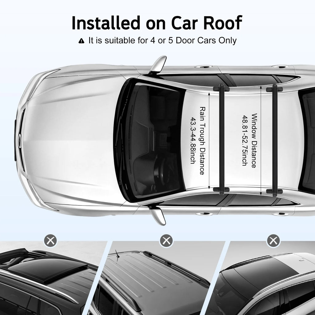 Universal Car Roof Rack with Lock 100cm Aluminum Roof Rack Luggage Carrier Universal Use for 4 or 5 Door Cars