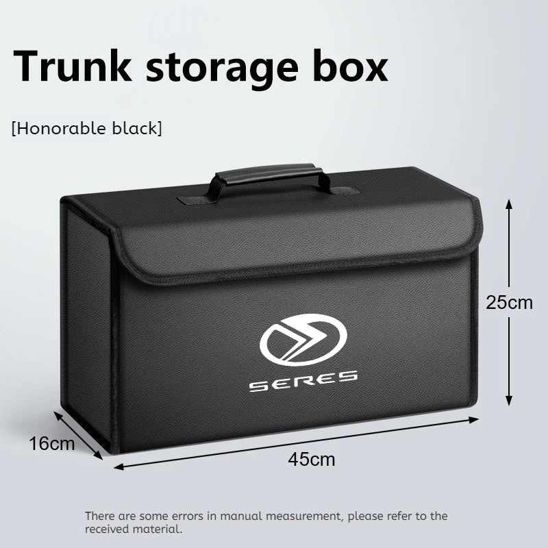 Car Trunk Storage Box Organizer Stowing Tidying Container Bag Leather For SERES 7 SERES 5 SERES 8 9 2025 M7 M5 Accessories